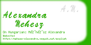 alexandra mehesz business card